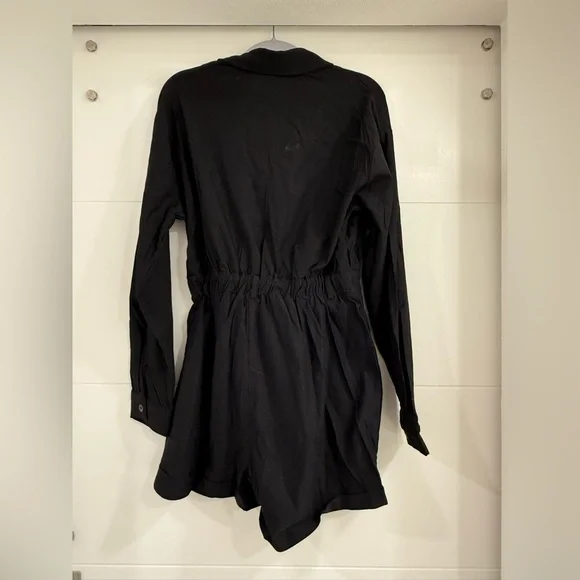 Fashion Nova Always My Way Long Sleeve Romper in Black. Small. NWT. - Picture 5 of 7